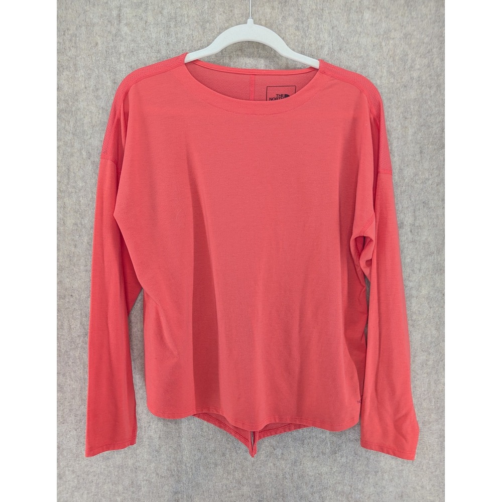 The North Face Womens Coral Long Sleeve Split Back Active Top Size M